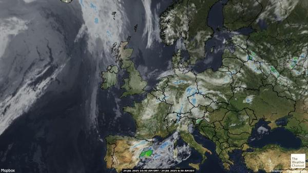Austria Meteo nuvola mappa 
