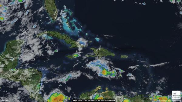 Bahamas Weer wolk kaart 