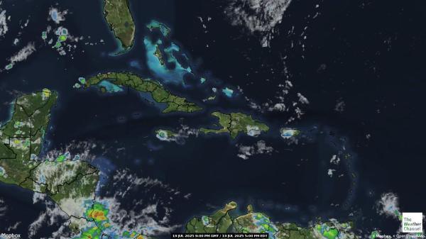 Barbados Previsão do tempo nuvem mapa 