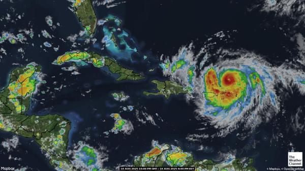 Barbados Mapa del tiempo pronóstico nube 