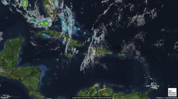 Barbados Vejret sky kort 
