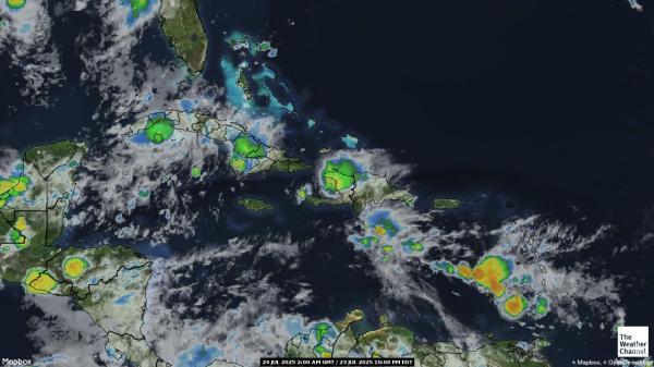 Barbados Mapa ng mapa ng lagay ng panahon 
