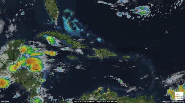 Barbados Chmura pogoda mapa 