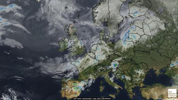 Belgien Vejret sky kort 