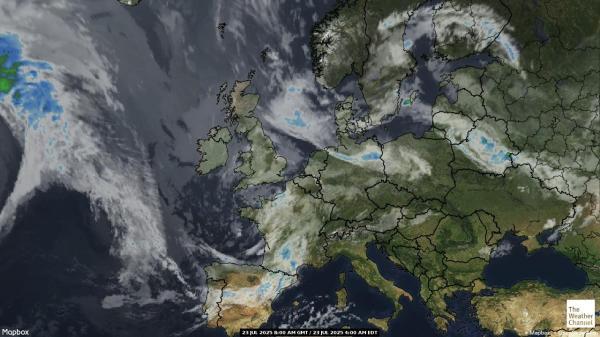 Belgium Meteo nuvola mappa 