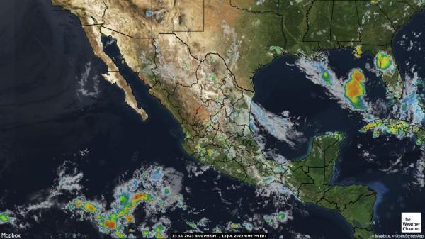 Belize Weer wolk kaart 