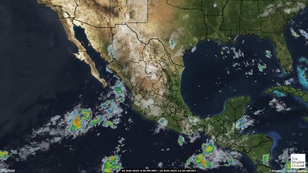Belize Previsão do tempo nuvem mapa 
