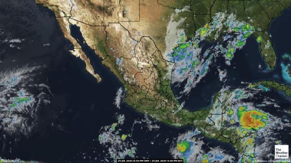 Belize Weer wolk kaart 
