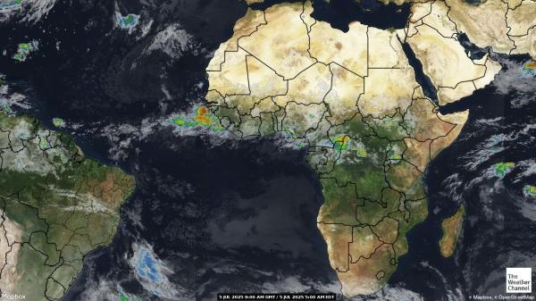 Benin Vejret sky kort 