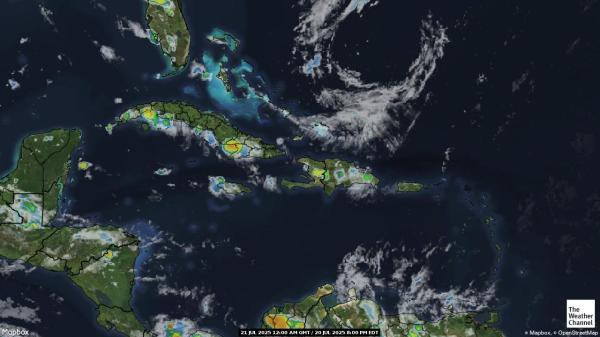 Bermuda Weer wolk kaart 