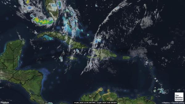Bermuda Vejret sky kort 