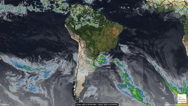 Bolivie Météo nuage carte 