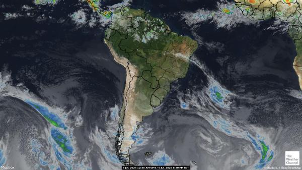 Bolivie Météo nuage carte 