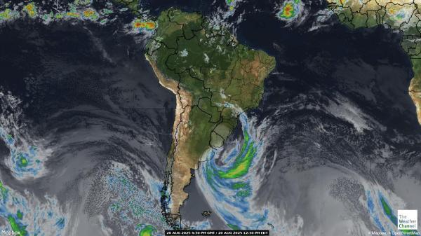 Bolivia Meteo nuvola mappa 