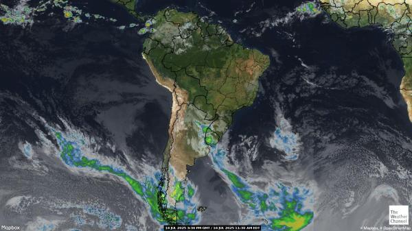 Bolivie Météo nuage carte 
