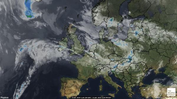 Bosnie Herzégovine Météo nuage carte 