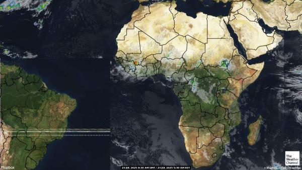 Botswana Meteo nuvola mappa 
