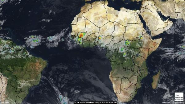 Botswana Weer wolk kaart 