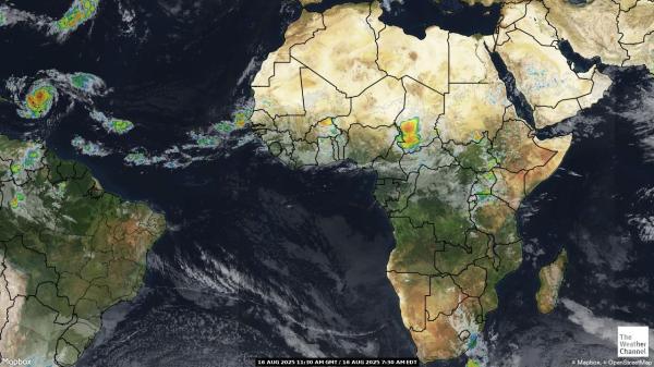 Burkina Faso Wetter Wolke Karte 