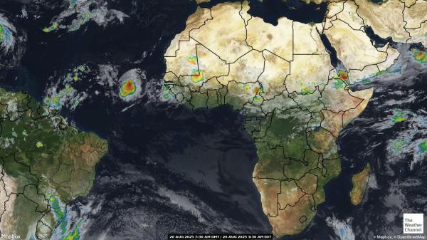 Burundi Vejret sky kort 