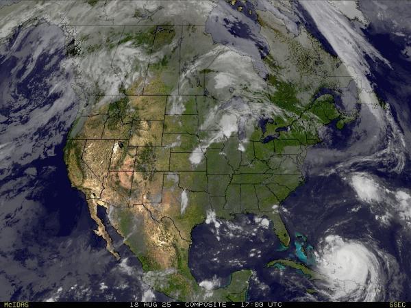 Canada Weather Cloud Map 