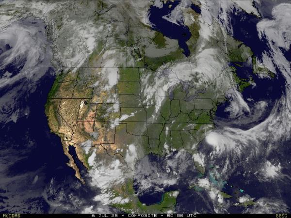 Canada Vejret sky kort 