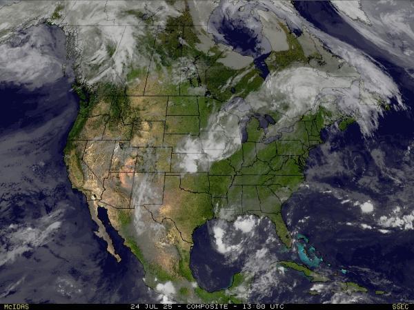 Canada Meteo nuvola mappa 