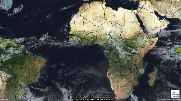 Cape Verde Időjárás felhő térkép 