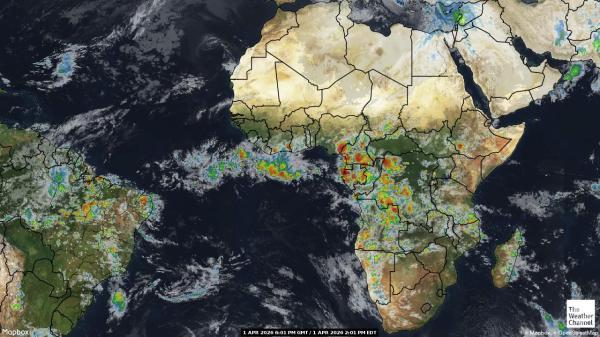 Cabo Verde Mapa del tiempo pronóstico nube 