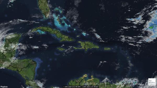 Caribbean Mapa ng mapa ng lagay ng panahon 