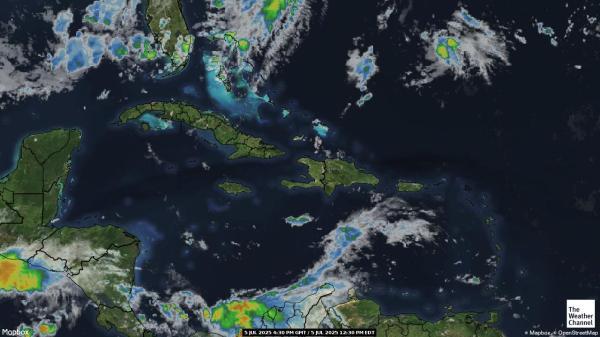 Îles Caïmans Météo nuage carte 