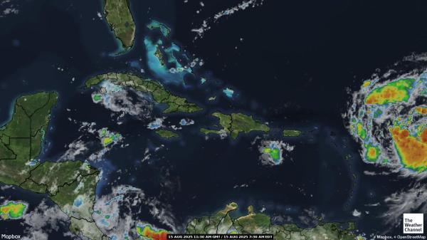 Cayman Islands Meteo nuvola mappa 