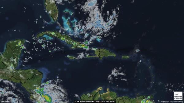 Îles Caïmans Météo nuage carte 