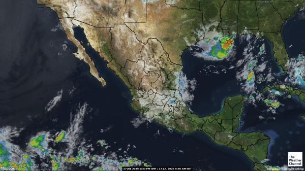 Amèrica Central Previsió meteorològica, mapa meteorològic per satèl·lit 