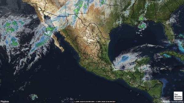 Amerika Tengah Peta Cuaca awan 