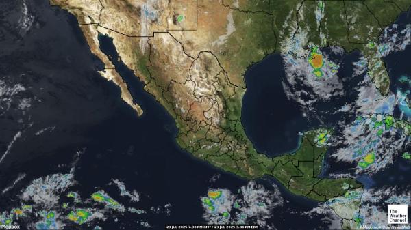 América Central Previsão do tempo nuvem mapa 