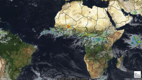 Chad Meteo nuvola mappa 
