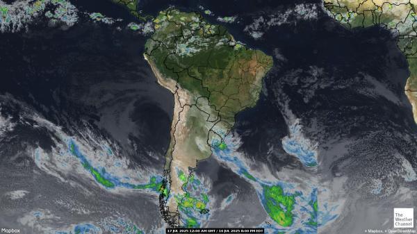 Chile Mapa del tiempo pronóstico nube 
