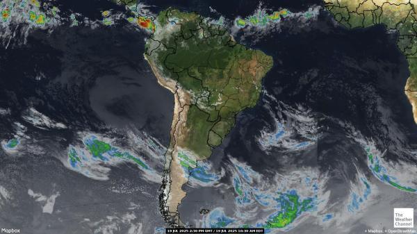 Xile Previsió meteorològica, mapa meteorològic per satèl·lit 