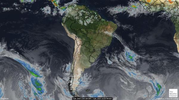 Chile Vejret sky kort 