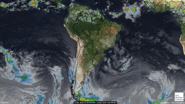 Chile Meteo nuvola mappa 