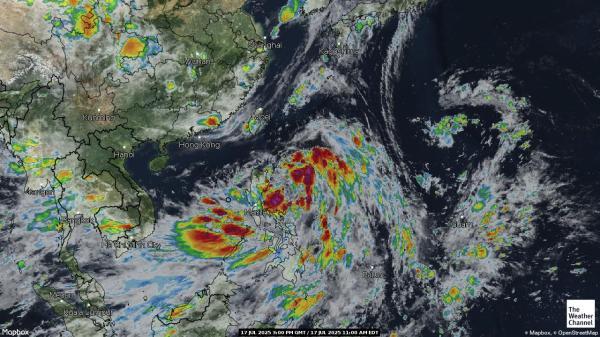 Cocos (Keeling) Weer wolk kaart 