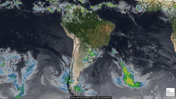 Colombia Weer wolk kaart 