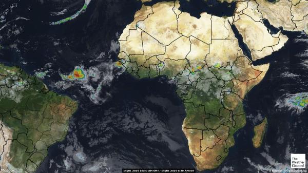 Congo-Kinshasa Peta Cuaca awan 