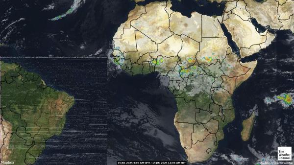 Congo-Kinshasa Mapa del tiempo pronóstico nube 