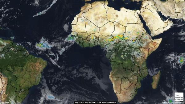 Congo-Kinshasa Weer wolk kaart 