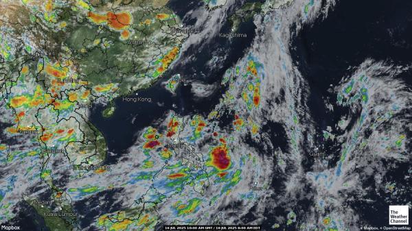 Iles Cook Météo nuage carte 