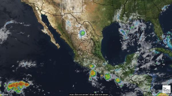 Costa Rica Weer wolk kaart 