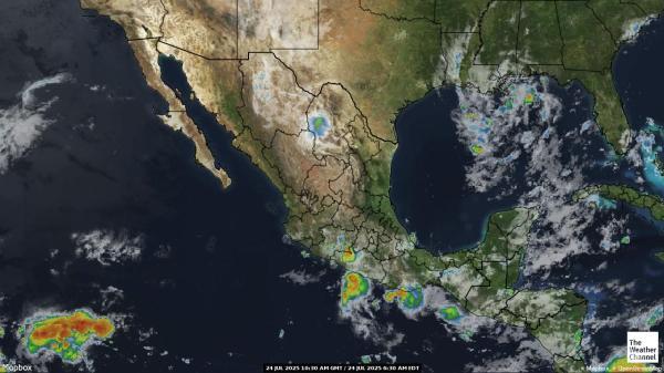 Costa Rica Meteo nuvola mappa 