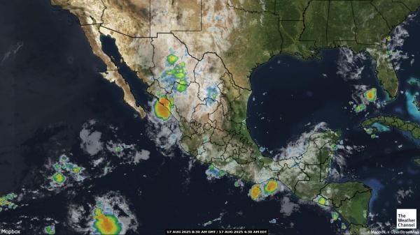Costa Rica Weer wolk kaart 
